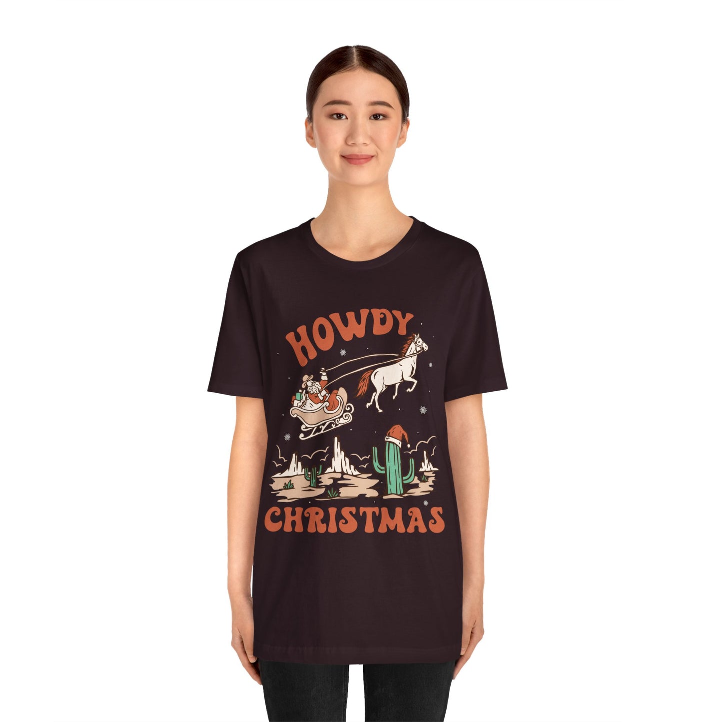 Howdy Christmas Shirt – Vintage Cowboy Santa on Horse Retro Western Holiday Tee