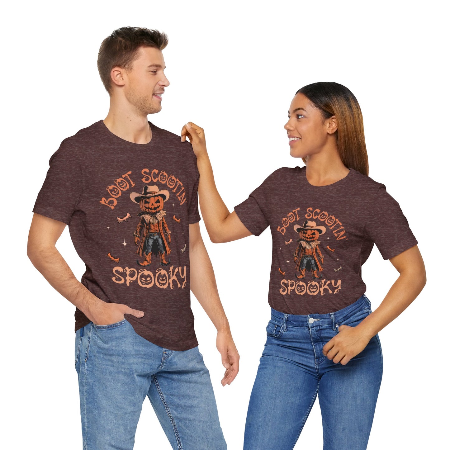 Boot Scootin’ Spooky Shirt – Funny Cowboy Pumpkin Head Western Halloween Tee