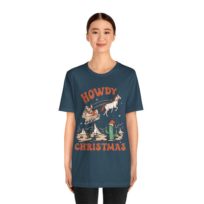 Howdy Christmas Shirt – Vintage Cowboy Santa on Horse Retro Western Holiday Tee