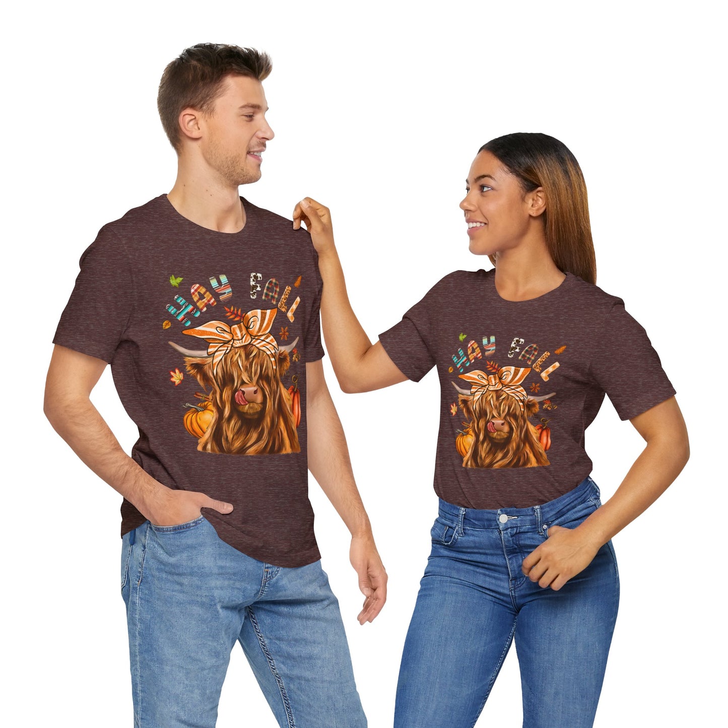 Hay Fall Highland Cow Shirt – Thankful Heifer Cute Farm Girl Thanksgiving Tee