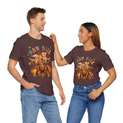 Hay Fall Highland Cow Shirt – Thankful Heifer Cute Farm Girl Thanksgiving Tee