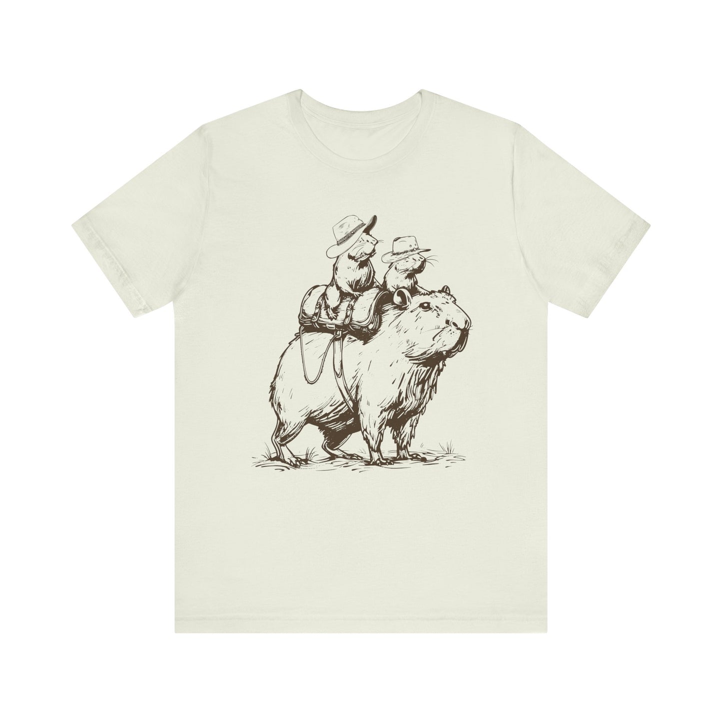 Vintage Rat Riding Capybara Shirt – Funny Western Cowboy Rodeo Tee