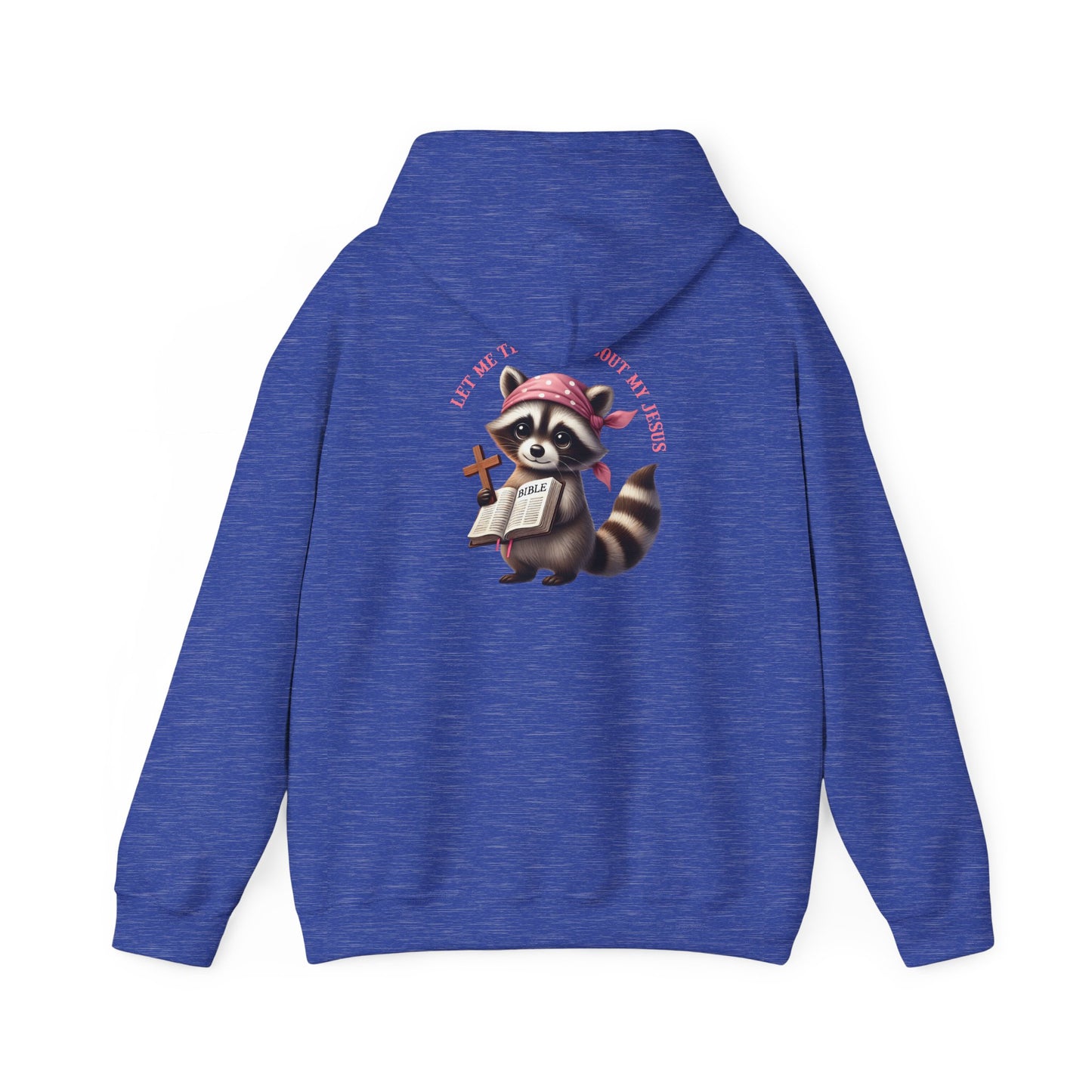 Let Me Tell You About My Jesus Hoodie – Cute Raccoon Bible Christian Pullover