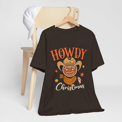 Christmas Howdy Cowboy Gingerbread Shirt – Funny Retro Western Holiday Pajama Tee