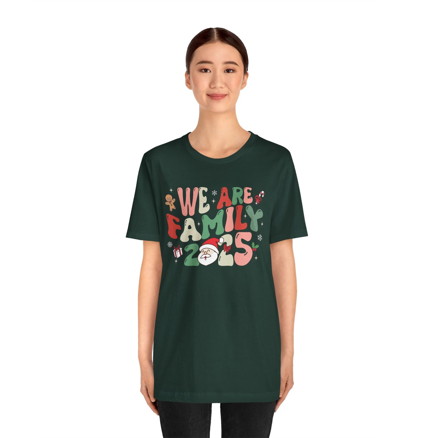 We Are Family 2025 Shirt – Santa & Christmas Tree Matching Family Holiday Tee