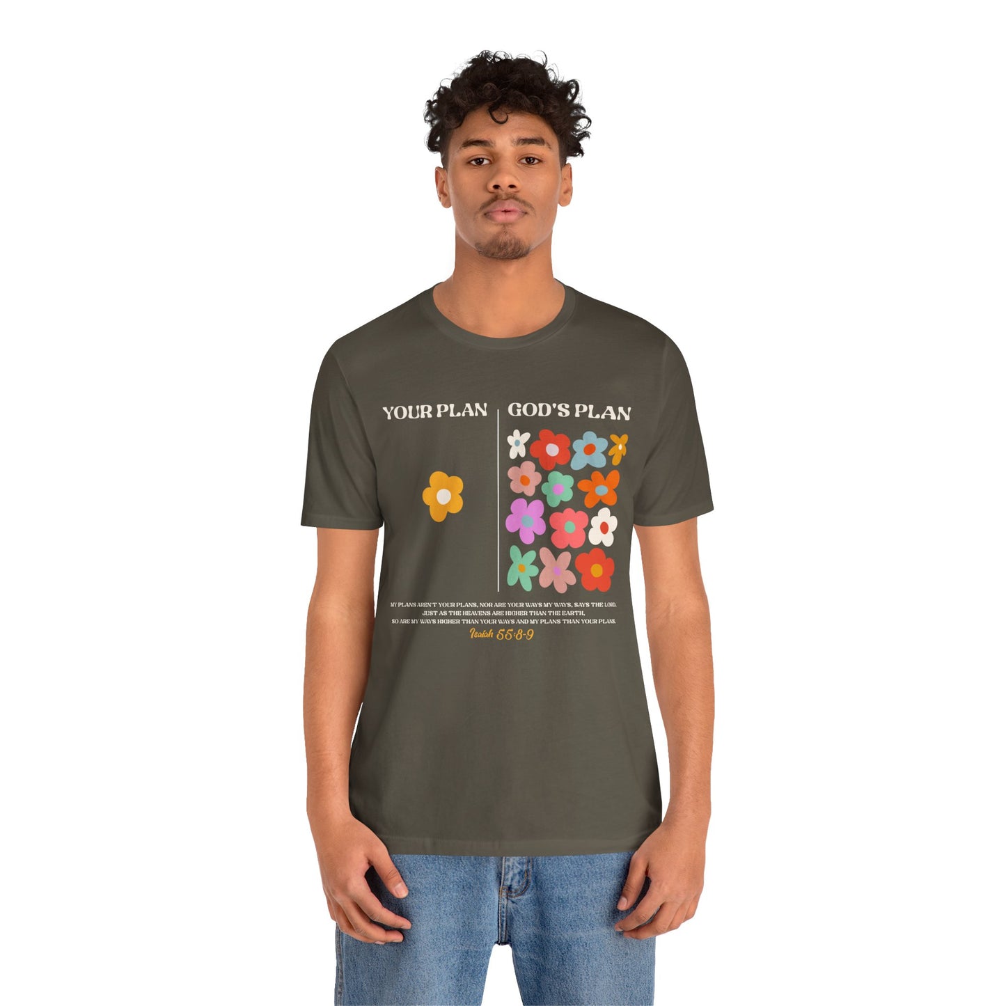 Your Plan God’s Plan Shirt – Isaiah 55:8-9 Bible Verse Christian Floral Tee
