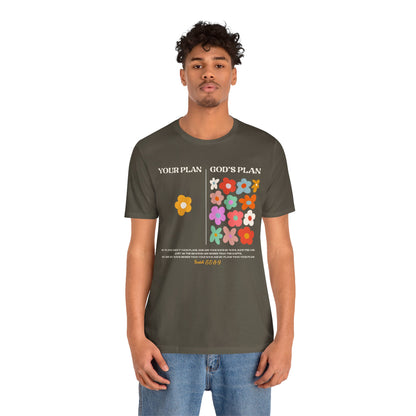 Your Plan God’s Plan Shirt – Isaiah 55:8-9 Bible Verse Christian Floral Tee
