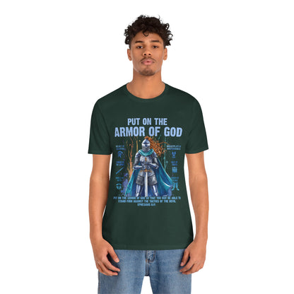Put On the Armor of God Shirt – Christian Ephesians 6:11 Bible Verse Warrior Tee