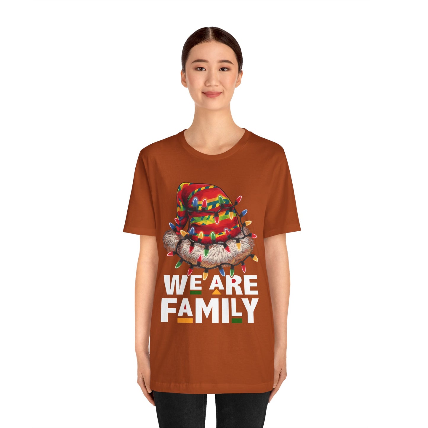 We Are Family Black Christmas Shirt – Afrocentric Matching Holiday Melanin Tee