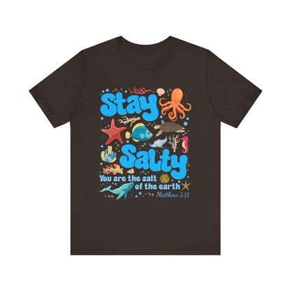Stay Salty Shirt – Matthew 5:13 Christian Faith Ocean Kids Teachers Tee
