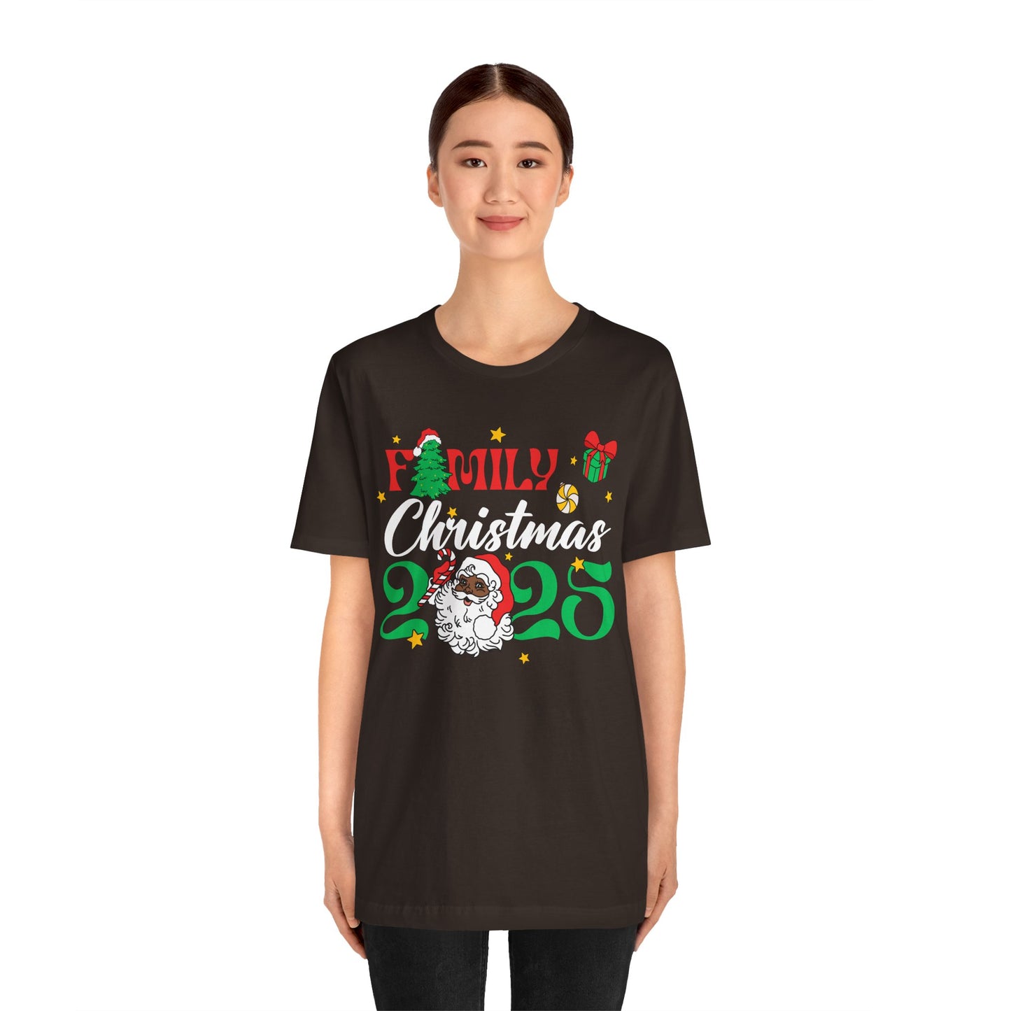 Family Christmas 2025 Shirt – Black Santa Afrocentric Matching Holiday Tee