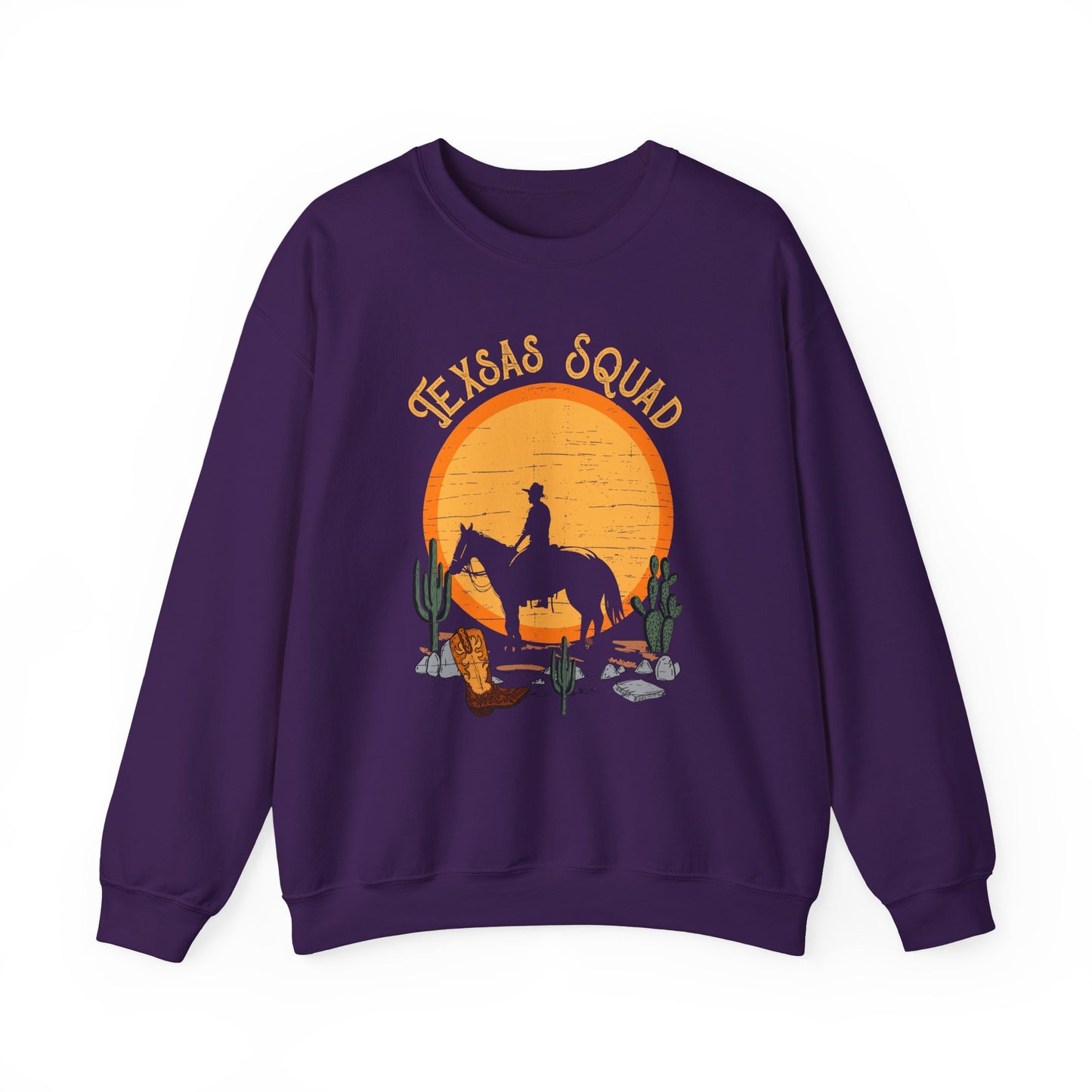 Texas Squad Cowboy Sweatshirt – Riding Horse Howdy Western Rodeo Pullover