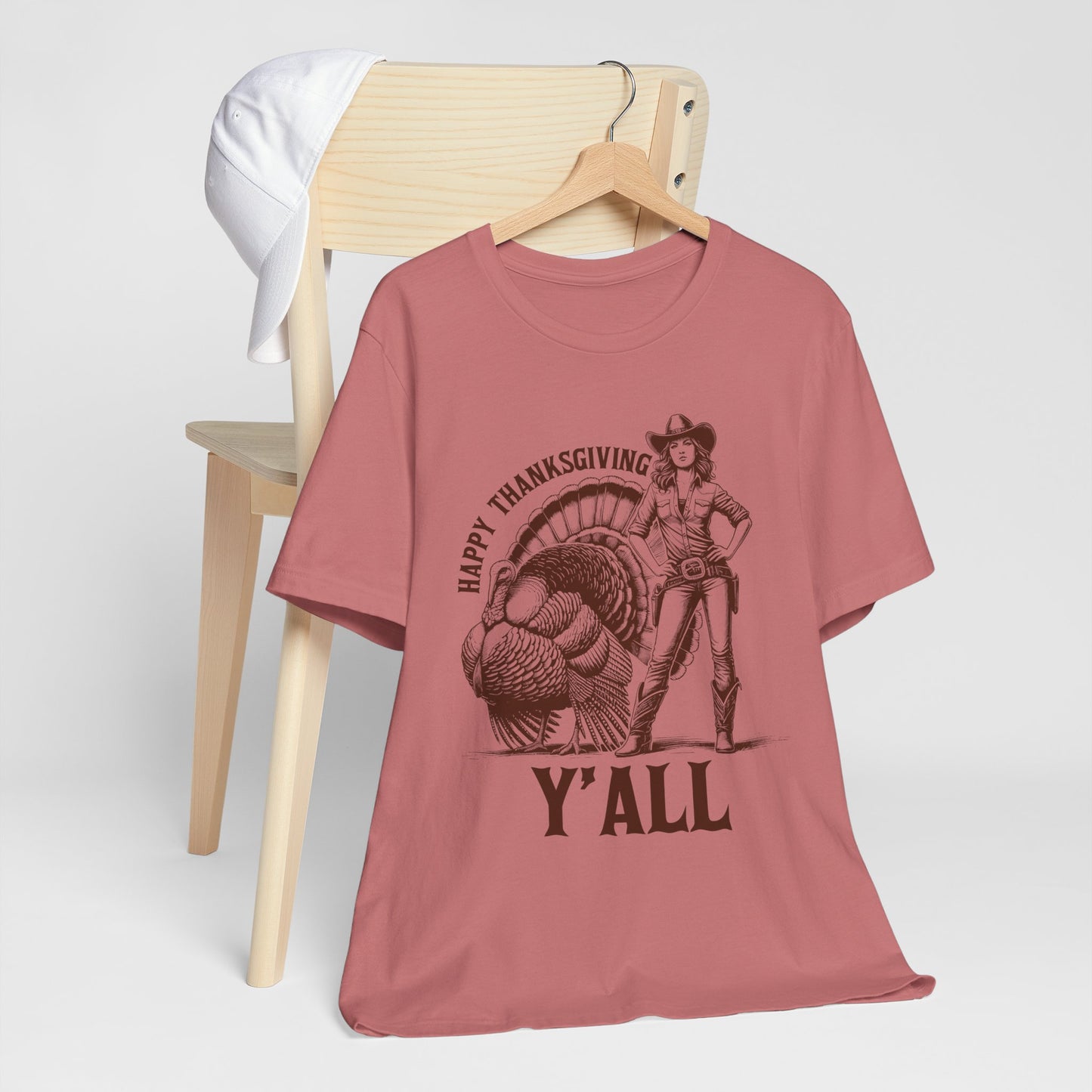 Happy Thanksgiving Y’all Shirt – Western Cowgirl Turkey Country Rodeo Tee