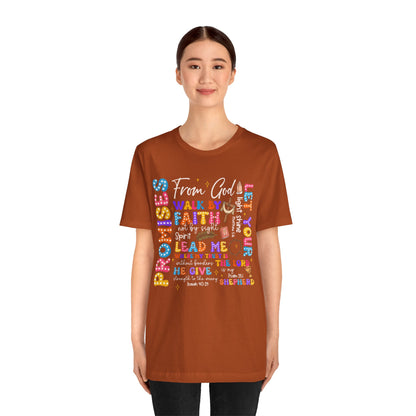 Walk by Faith Not by Sight Shirt – Christian 2 Corinthians 5:7 Groovy Scripture Tee