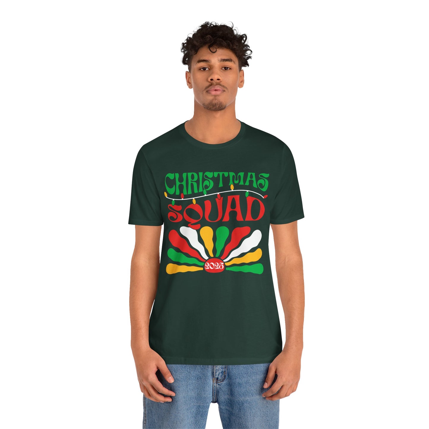 Christmas Squad 2025 Shirt – Retro Groovy Matching Holiday Group Tee