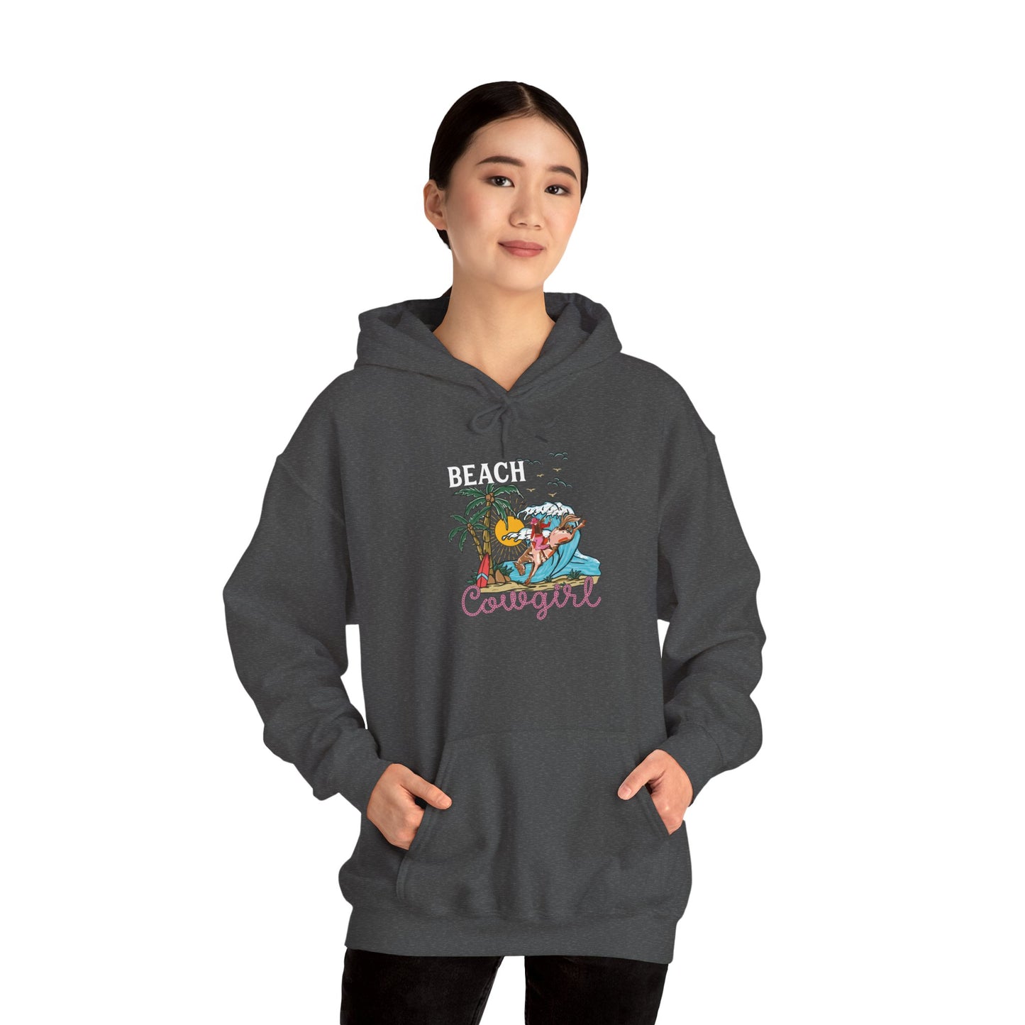 Beach Cowgirl Hoodie – Tropical Palm Tree Western Rodeo Texas Pullover