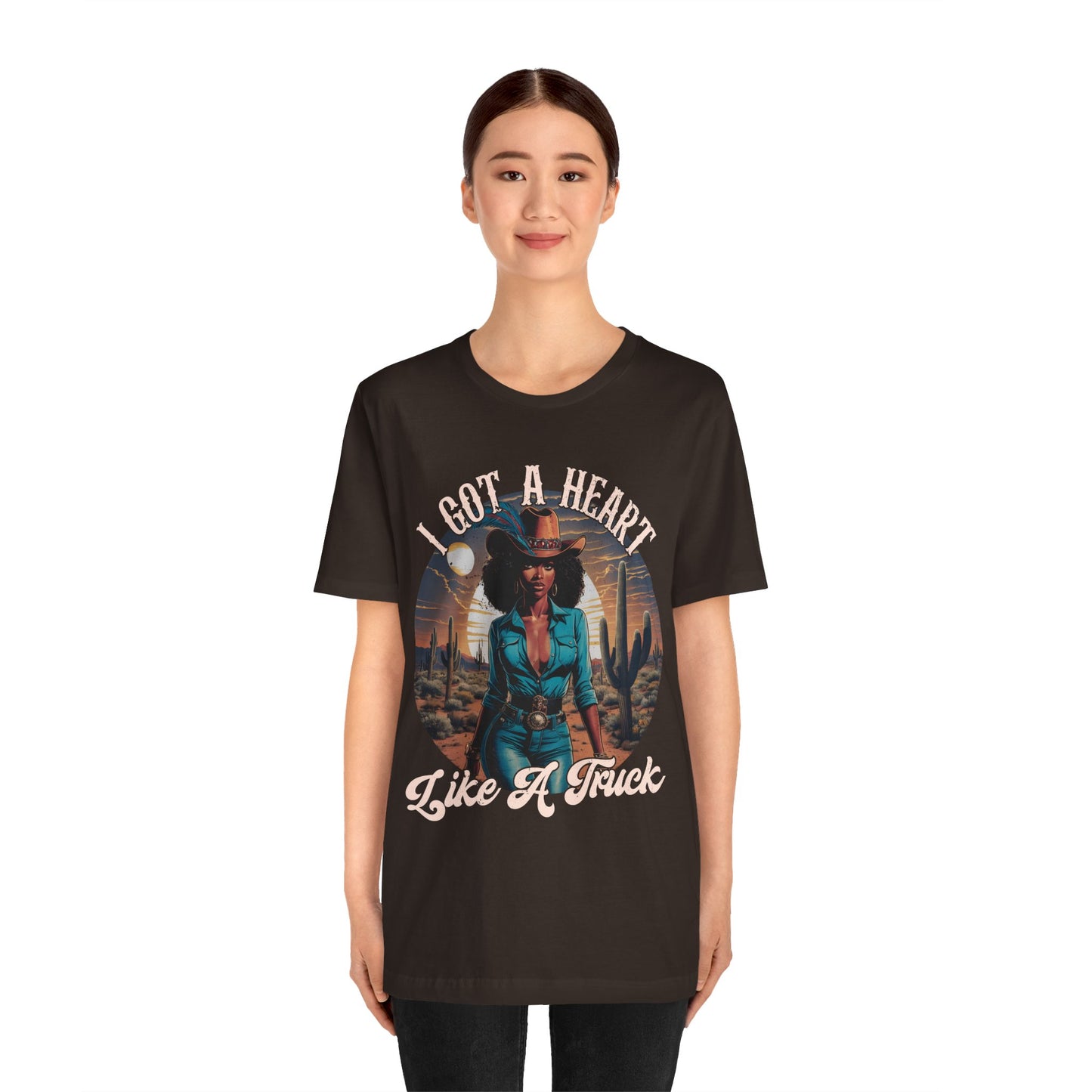 Heart Like A Truck Shirt – Black Cowgirl Christian Desert Western Tee