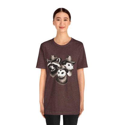 Cowboy Trash Trio Shirt – Opossum Raccoon Western Rodeo Funny Tee