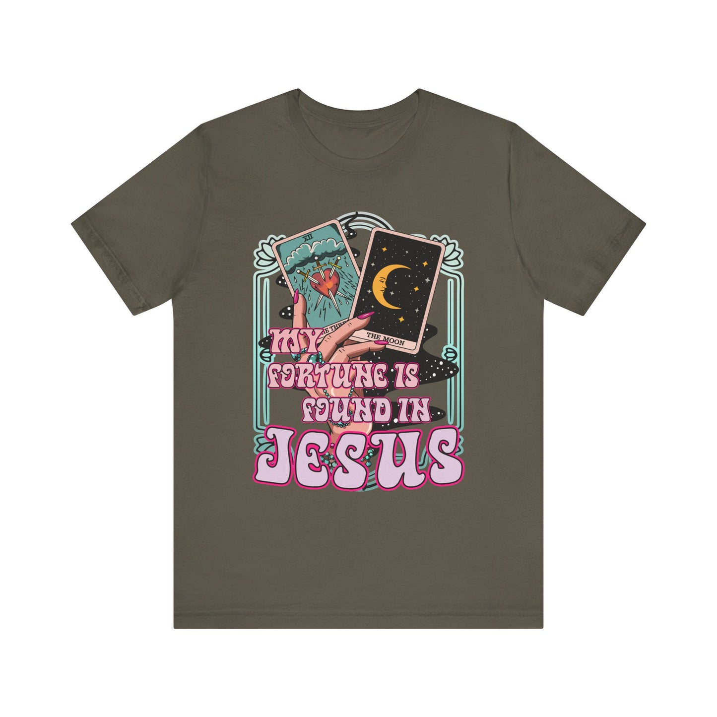 My Fortune Is Found in Jesus Shirt – Christian Tarot Card Faith Tee
