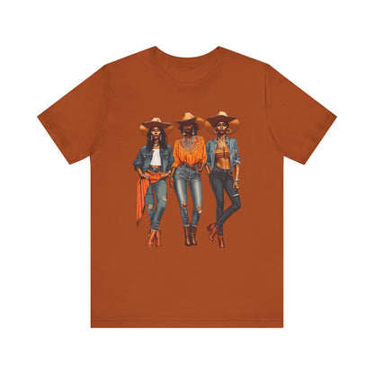 Black Cowgirl Shirt – Western Rodeo Tee with Melanin Pride & Texas Cowgirl Graphic