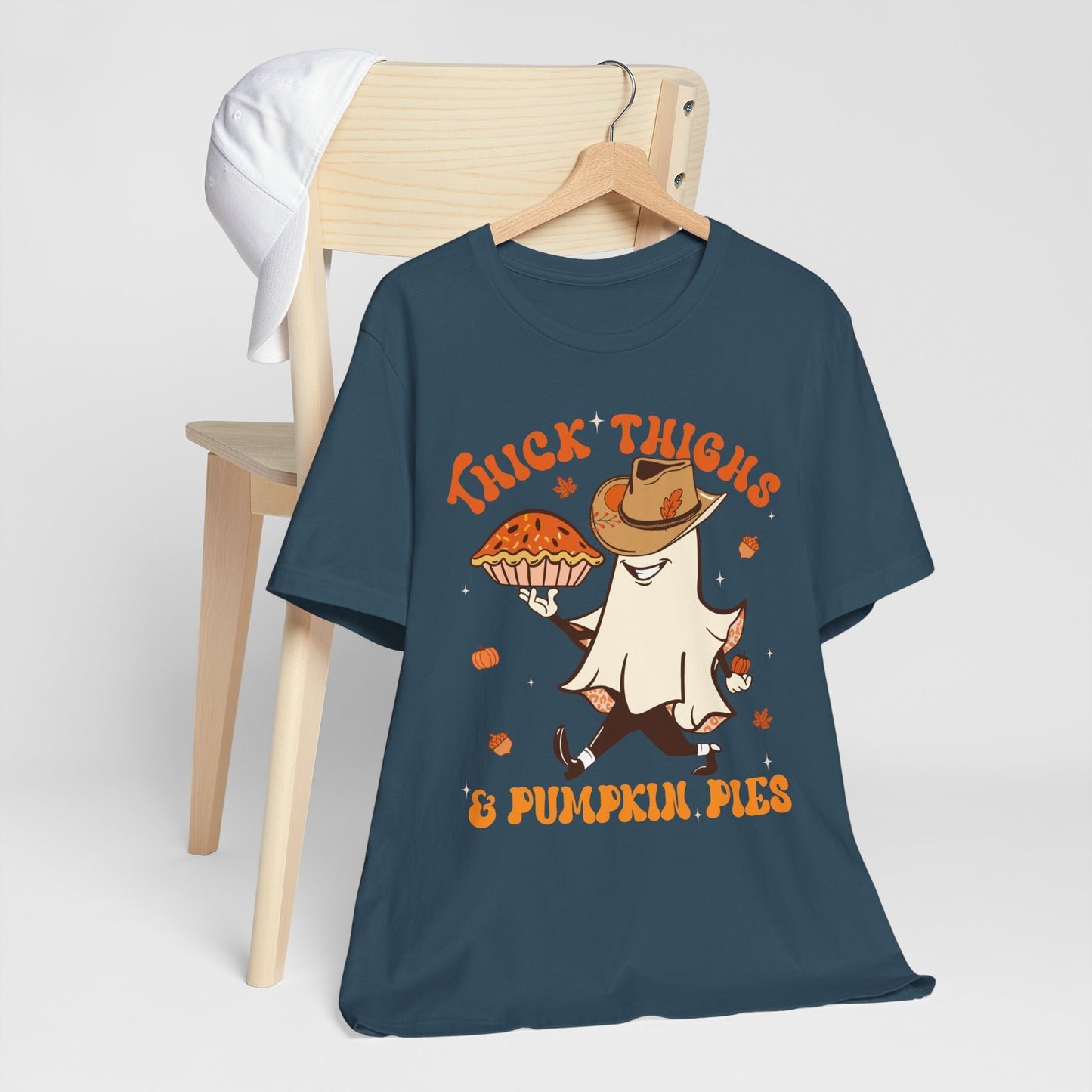 Thick Thighs Pumpkin Pies Shirt – Funny Howdy Ghost Western Halloween Tee