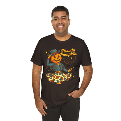 Howdy Pumpkin Shirt Cute Cowgirl Halloween Tee Western Fall Outfit for Women