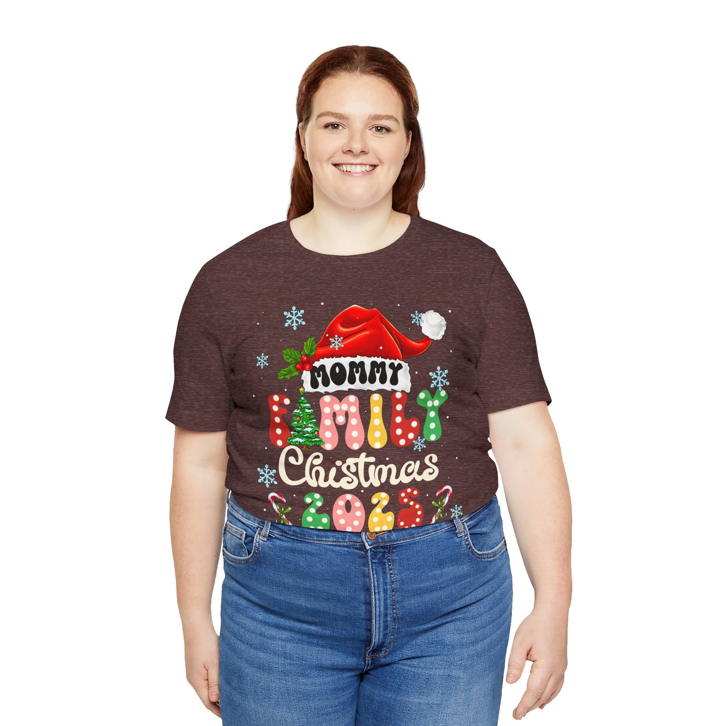 Mommy Family Christmas 2025 Shirt – Cute Matching Polka Dot Holiday Tee