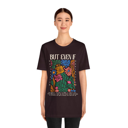 But Even If Shirt – Retro Boho Flowers Christian Jesus Bible Verse Tee