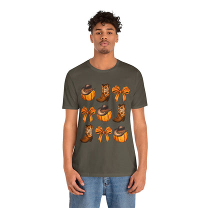 Howdy Pumpkin Shirt – Coquette Bow Cowgirl Western Fall Thanksgiving Tee
