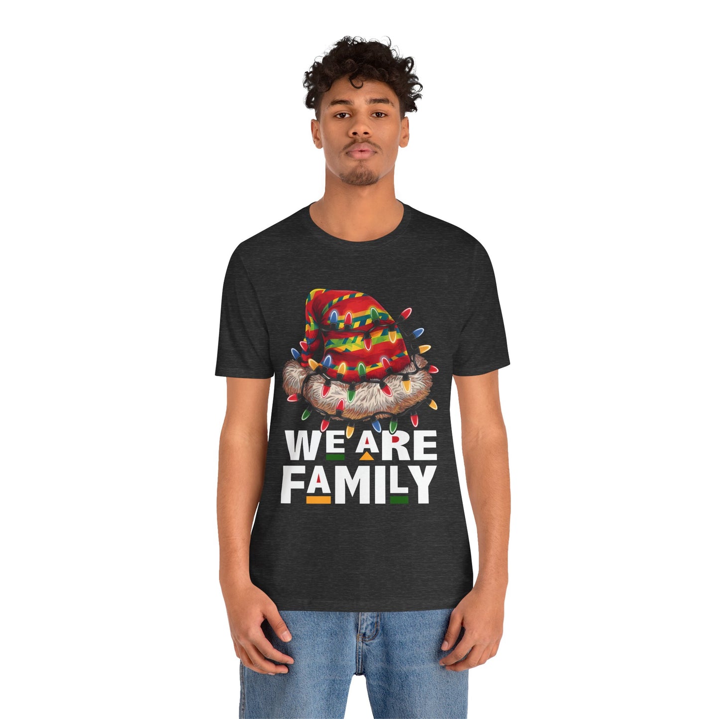 We Are Family Black Christmas Shirt – Afrocentric Matching Holiday Melanin Tee