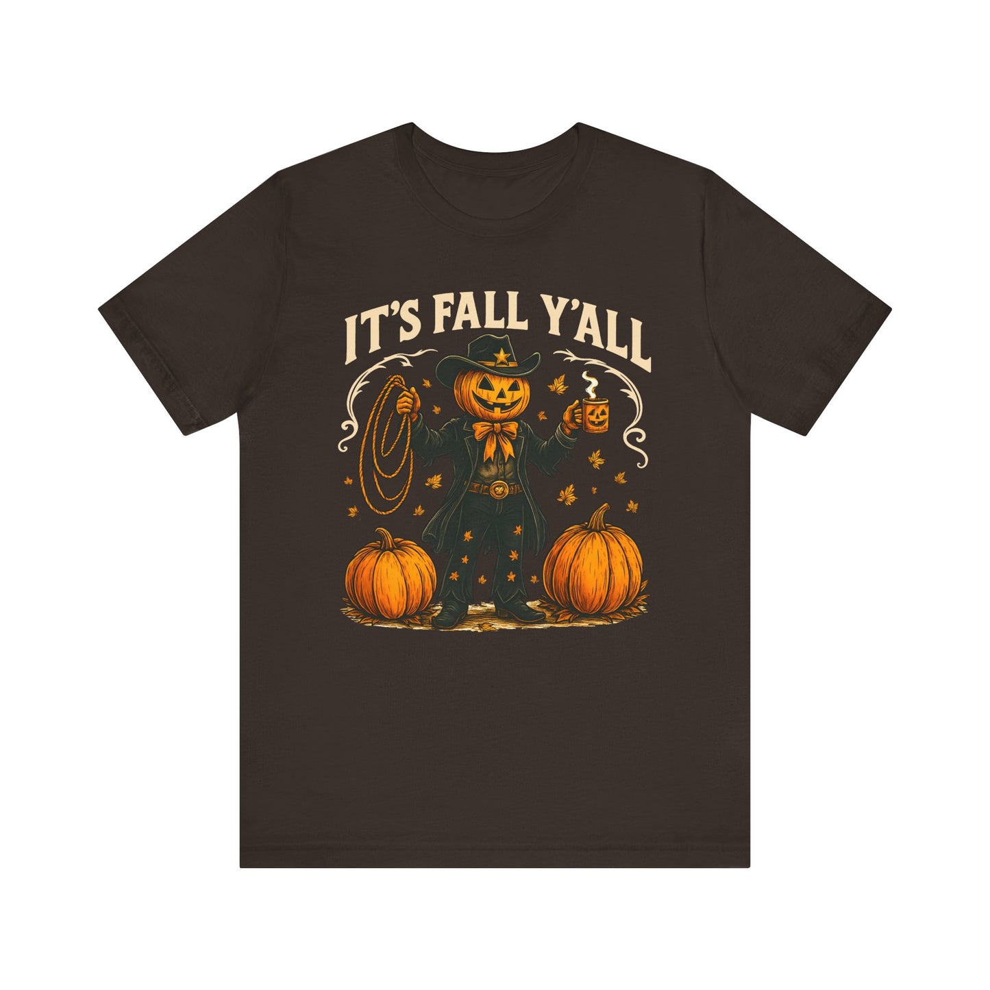 It’s Fall Y’all Shirt – Funny Pumpkin Cowboy Western Halloween Rodeo Tee