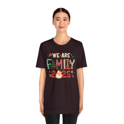 Vintage We Are Family Christmas Shirt – Retro Santa & Tree Matching Holiday Tee