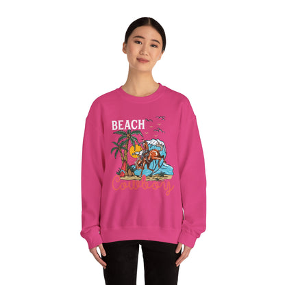 Beach Cowboy Sweatshirt – Tropical Palm Tree Western Rodeo Texas Pullover