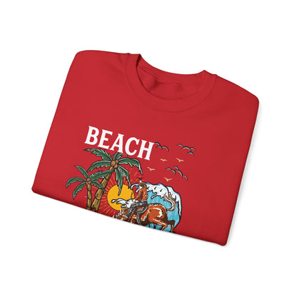 Beach Cowboy Sweatshirt – Tropical Palm Tree Western Rodeo Texas Pullover