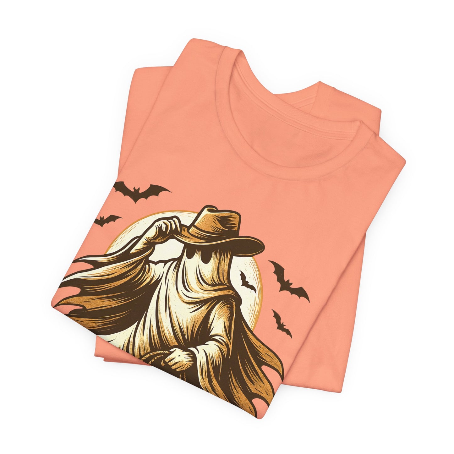 Boo Haw Shirt Ghost Cowboy Western Halloween Tee, Funny Rodeo Spirit Fall Outfit