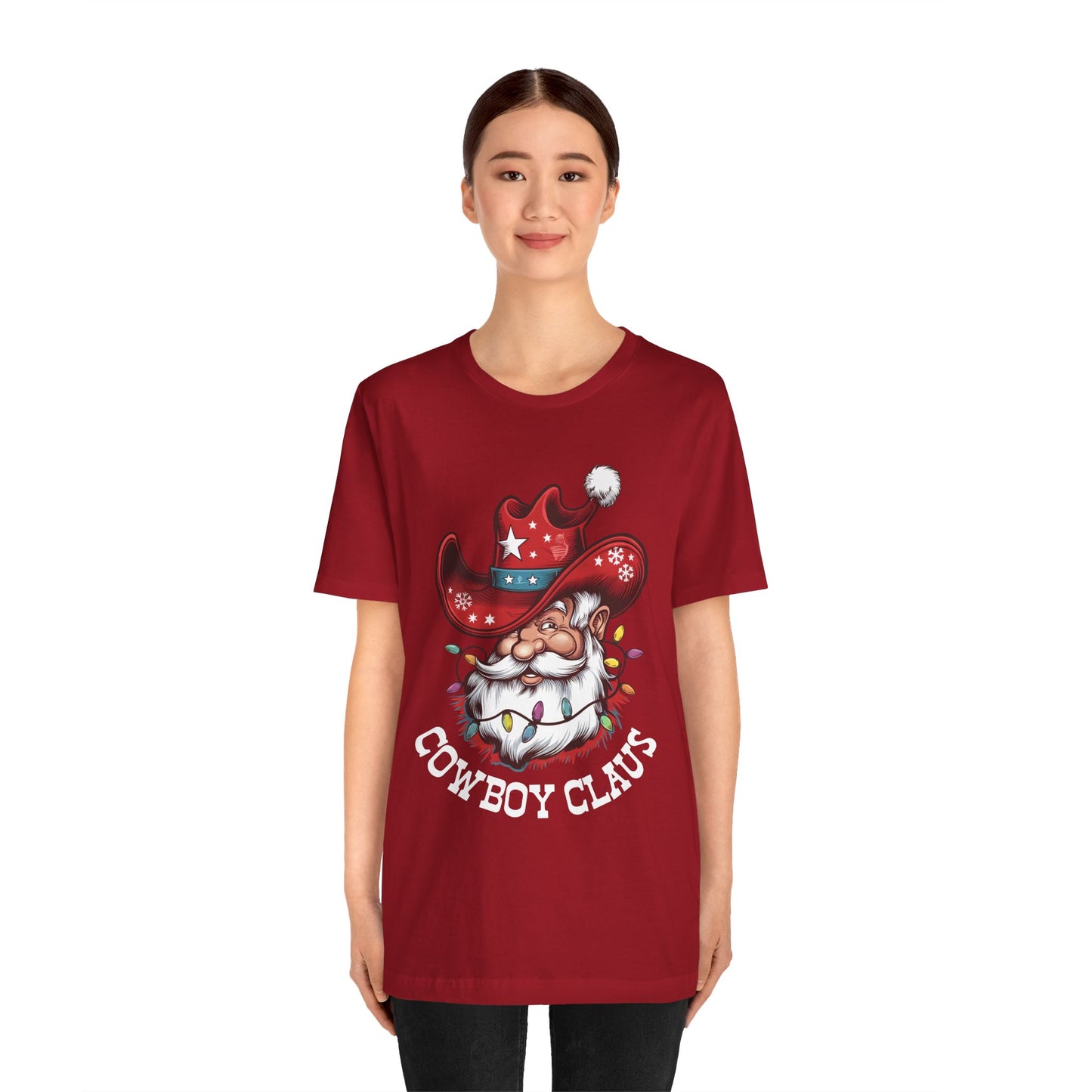 Cowboy Claus Shirt – Western Santa Hat Funny Cowboy Christmas Holiday Tee