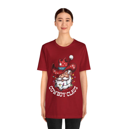 Cowboy Claus Shirt – Western Santa Hat Funny Cowboy Christmas Holiday Tee