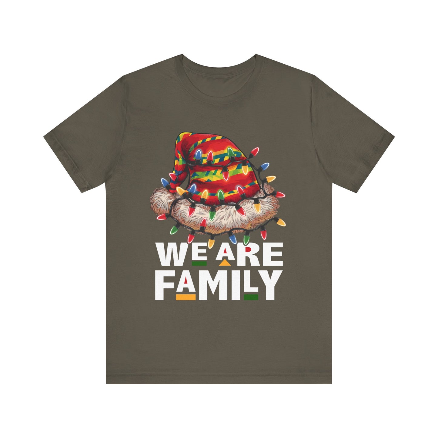 We Are Family Black Christmas Shirt – Afrocentric Matching Holiday Melanin Tee