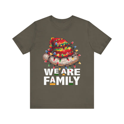We Are Family Black Christmas Shirt – Afrocentric Matching Holiday Melanin Tee