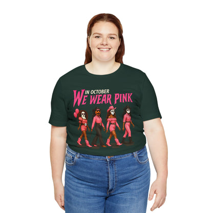 In October We Wear Pink Shirt – Spooky Cowgirl Western Halloween Tee