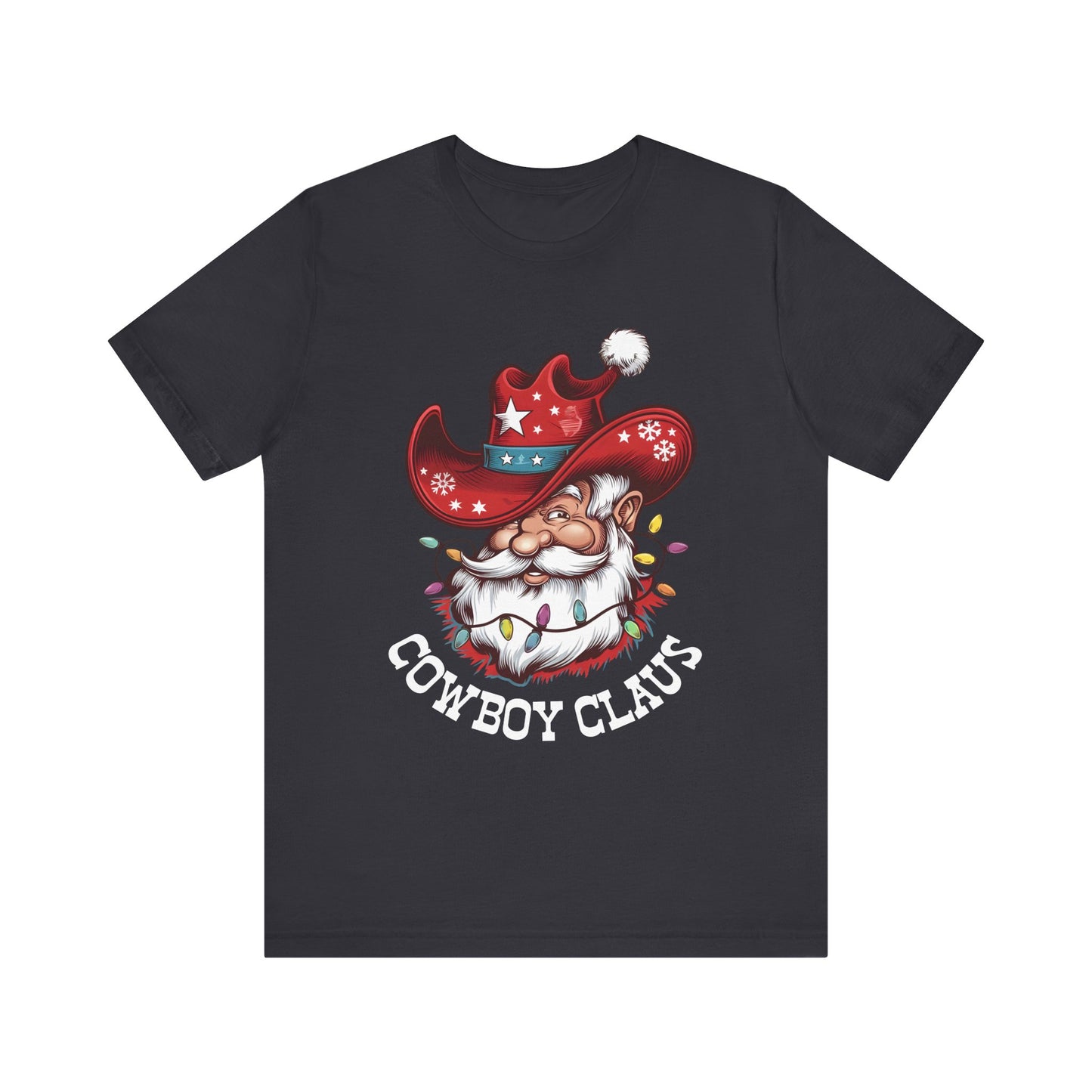 Cowboy Claus Shirt – Western Santa Hat Funny Cowboy Christmas Holiday Tee