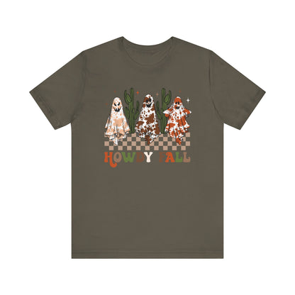 Howdy Fall Retro Ghost Shirt – Western Cowboy Cowgirl Halloween Tee