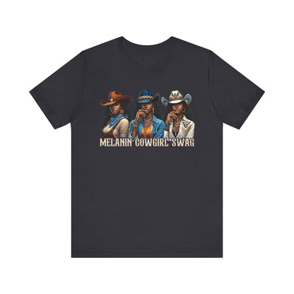 Melanin Cowgirl Swag Shirt – Black African American Western Tee