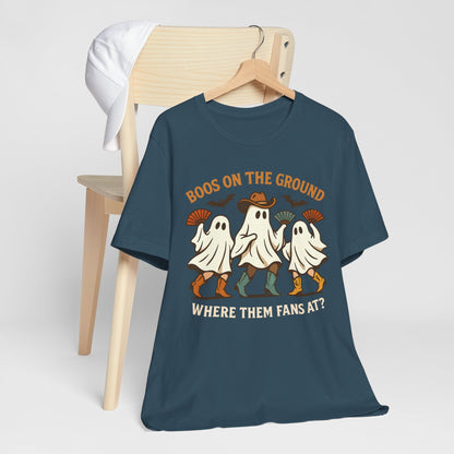 Boos on the Ground Shirt – Funny Western Cowgirl Ghost Squad Halloween Tee