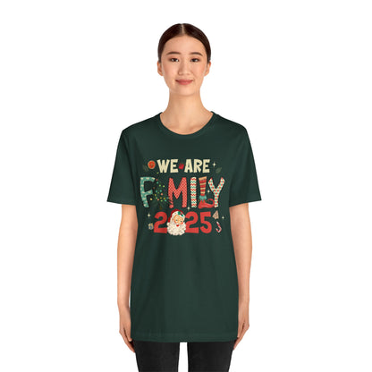 Vintage We Are Family Christmas Shirt – Retro Santa & Tree Matching Holiday Tee