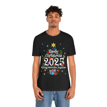 Family Christmas 2025 Tree Shirt – Festive Holiday Lights Matching Pajama Tee