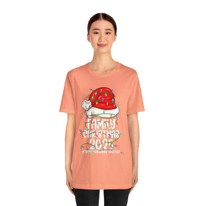 Family Christmas 2025 Shirt – Santa Hat & String Lights Matching Holiday Tee