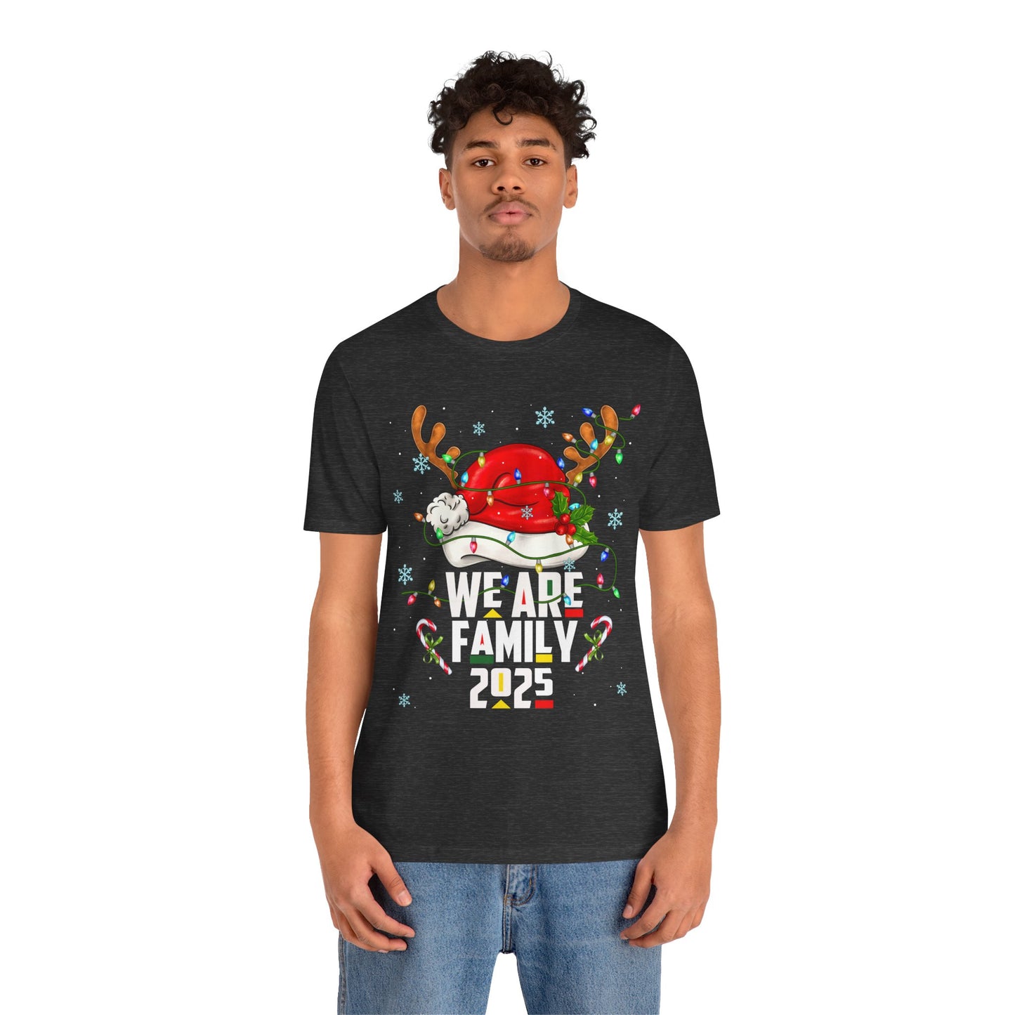 We Are Family 2025 Shirt – Afro Christmas Tree & Santa Matching Black Family Tee