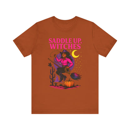 Saddle Up Witches Shirt – Black Cowgirl Western Halloween Tee