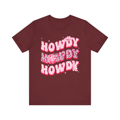 Howdy Pink Cowgirl Shirt – Leopard Disco Western Rodeo Country Girl Tee